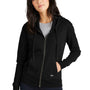 New Era Womens Thermal Full Zip Hooded Sweatshirt Hoodie w/ Pockets - Black