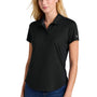 New Era Womens Power Moisture Wicking Short Sleeve Polo Shirt - Black