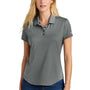 New Era Womens Power Moisture Wicking Short Sleeve Polo Shirt - Heather Shadow Grey