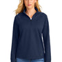 New Era Womens Stand Out 1/4 Zip Sweatshirt - True Navy Blue - COMING SOON