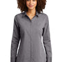 Ogio Womens Commuter Long Sleeve Button Down Shirt - Heather Gear Grey