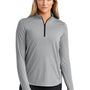 Ogio Womens Motion Moisture Wicking 1/4 Zip Sweatshirt w/ Pocket - Greystone