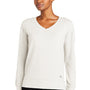 Ogio Womens Luuma Flex V-Neck Sweatshirt - Ivory Snow White