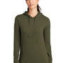 Ogio Womens Luuma Flex Hooded Sweatshirt Hoodie w/ Pockets - Deep Olive Green