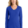 Port & Company Womens Fan Favorite Long Sleeve V-Neck T-Shirt - True Royal Blue