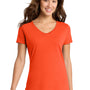 Port & Company Womens Fan Favorite Short Sleeve V-Neck T-Shirt - Orange