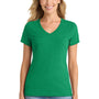 Port & Company Womens Fan Favorite Short Sleeve V-Neck T-Shirt - Heather Athletic Kelly Green