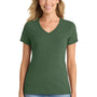 Port & Company Womens Fan Favorite Short Sleeve V-Neck T-Shirt - Heather Forest Green