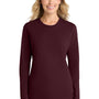 Port & Company Womens Core Long Sleeve Crewneck T-Shirt - Athletic Maroon