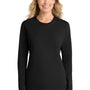 Port & Company Womens Core Long Sleeve Crewneck T-Shirt - Jet Black