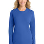 Port & Company Womens Core Long Sleeve Crewneck T-Shirt - Royal Blue