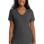 Port & Company Womens Core Short Sleeve V-Neck T-Shirt - Charcoal Grey