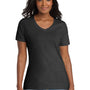 Port & Company Womens Core Short Sleeve V-Neck T-Shirt - Heather Dark Grey