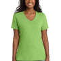 Port & Company Womens Core Short Sleeve V-Neck T-Shirt - Lime Green