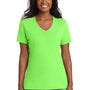 Port & Company Womens Core Short Sleeve V-Neck T-Shirt - Neon Green