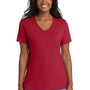 Port & Company Womens Core Short Sleeve V-Neck T-Shirt - Red