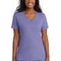 Port & Company Womens Core Short Sleeve V-Neck T-Shirt - Violet Purple