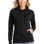 Port & Company Womens Core Fleece Hooded Sweatshirt Hoodie w/ Pouch Pocket - Jet Black