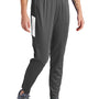 Sport-Tek Womens Moisture Wicking Travel Pants w/ Pockets - Iron Grey/White