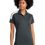 Sport-Tek Womens Moisture Wicking Competitor United Short Sleeve Polo Shirt - Iron Grey/White