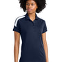 Sport-Tek Womens Moisture Wicking Competitor United Short Sleeve Polo Shirt - True Navy Blue/White