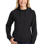 Sport-Tek Womens French Terry Hooded Sweatshirt Hoodie - Black - Closeout