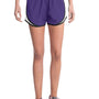 Sport-Tek Womens Cadence Moisture Wicking Shorts - Purple/White/Black - Closeout