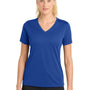 Sport-Tek Womens RacerMesh Moisture Wicking Short Sleeve V-Neck T-Shirt - True Royal Blue