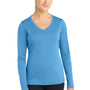 Sport-Tek Womens Competitor Moisture Wicking Long Sleeve V-Neck T-Shirt - Carolina Blue