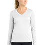 Sport-Tek Womens Competitor Moisture Wicking Long Sleeve V-Neck T-Shirt - White
