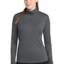Sport-Tek Womens Competitor Moisture Wicking 1/4 Zip Sweatshirt - Iron Grey