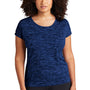 Sport-Tek Womens Electric Heather Moisture Wicking Short Sleeve Crewneck T-Shirt - Dark Royal Blue Electric - Closeout