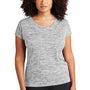 Sport-Tek Womens Electric Heather Moisture Wicking Short Sleeve Crewneck T-Shirt - Silver Grey - Closeout