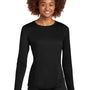 Sport-Tek Womens Posi-UV Pro Moisture Wicking Long Sleeve Crewneck T-Shirt - Black