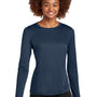Sport-Tek Womens Posi-UV Pro Moisture Wicking Long Sleeve Crewneck T-Shirt - True Navy Blue