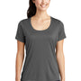 Sport-Tek Womens Moisture Wicking Short Sleeve Scoop Neck T-Shirt - Dark Smoke Grey - Closeout