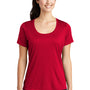 Sport-Tek Womens Moisture Wicking Short Sleeve Scoop Neck T-Shirt - True Red - Closeout