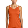 Sport-Tek Womens Club Track Tank Top - Deep Orange/White - NEW