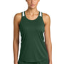 Sport-Tek Womens Club Track Tank Top - Forest Green/White - NEW