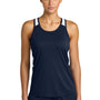 Sport-Tek Womens Club Track Tank Top - True Navy Blue/White - NEW