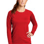 Sport-Tek Womens Rashguard Moisture Wicking Long Sleeve Crewneck T-Shirt - True Red - Closeout