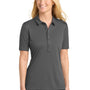 Sport-Tek Womens Moisture Wicking Short Sleeve Polo Shirt - Dark Smoke Grey