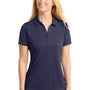 Sport-Tek Womens Competitor Moisture Wicking Short Sleeve Polo Shirt - True Navy Blue