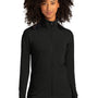 Sport-Tek Womens Flex Fleece Moisture Wicking Full Zip Sweatshirt w/ Pockets - Black