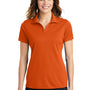Sport-Tek Womens RacerMesh Moisture Wicking Short Sleeve Polo Shirt - Deep Orange
