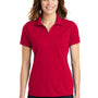 Sport-Tek Womens RacerMesh Moisture Wicking Short Sleeve Polo Shirt - Deep Red