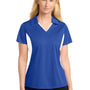 Sport-Tek Womens Sport-Wick Moisture Wicking Short Sleeve Polo Shirt - True Royal Blue/White