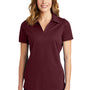 Sport-Tek Womens Active Mesh Moisture Wicking Short Sleeve Polo Shirt - Maroon - Closeout
