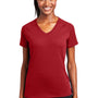 Sport-Tek Womens Ultimate Performance Moisture Wicking Short Sleeve V-Neck T-Shirt - True Red - Closeout