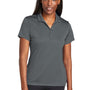 Sport-Tek Womens Moisture Wicking Re-Compete Short Sleeve Polo Shirt - Iron Grey
